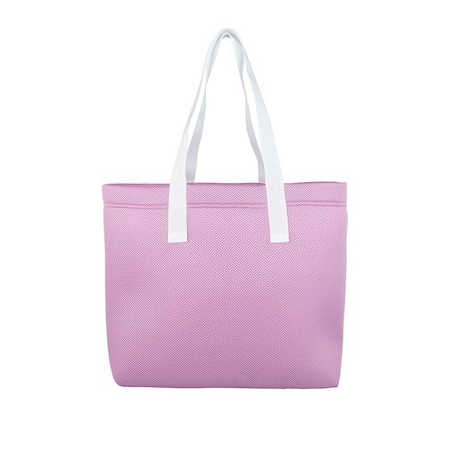 Torba plażowa różowa z białą rączką 45×33 cm