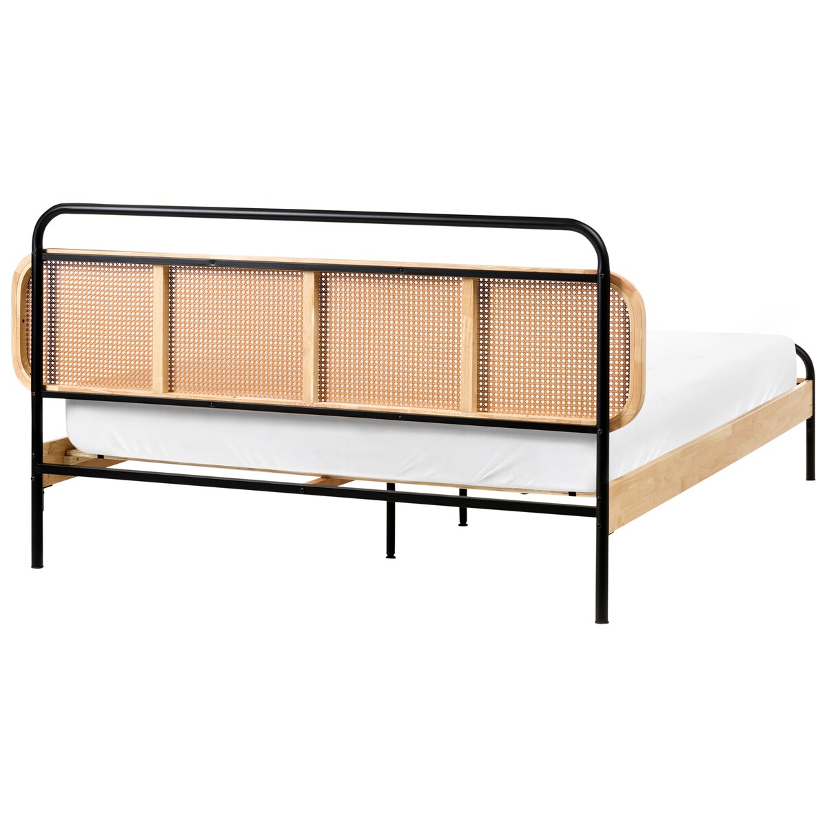 Łóżko Rattan BOUSSICOURT 160 x 200 cm Jasnobrązowy