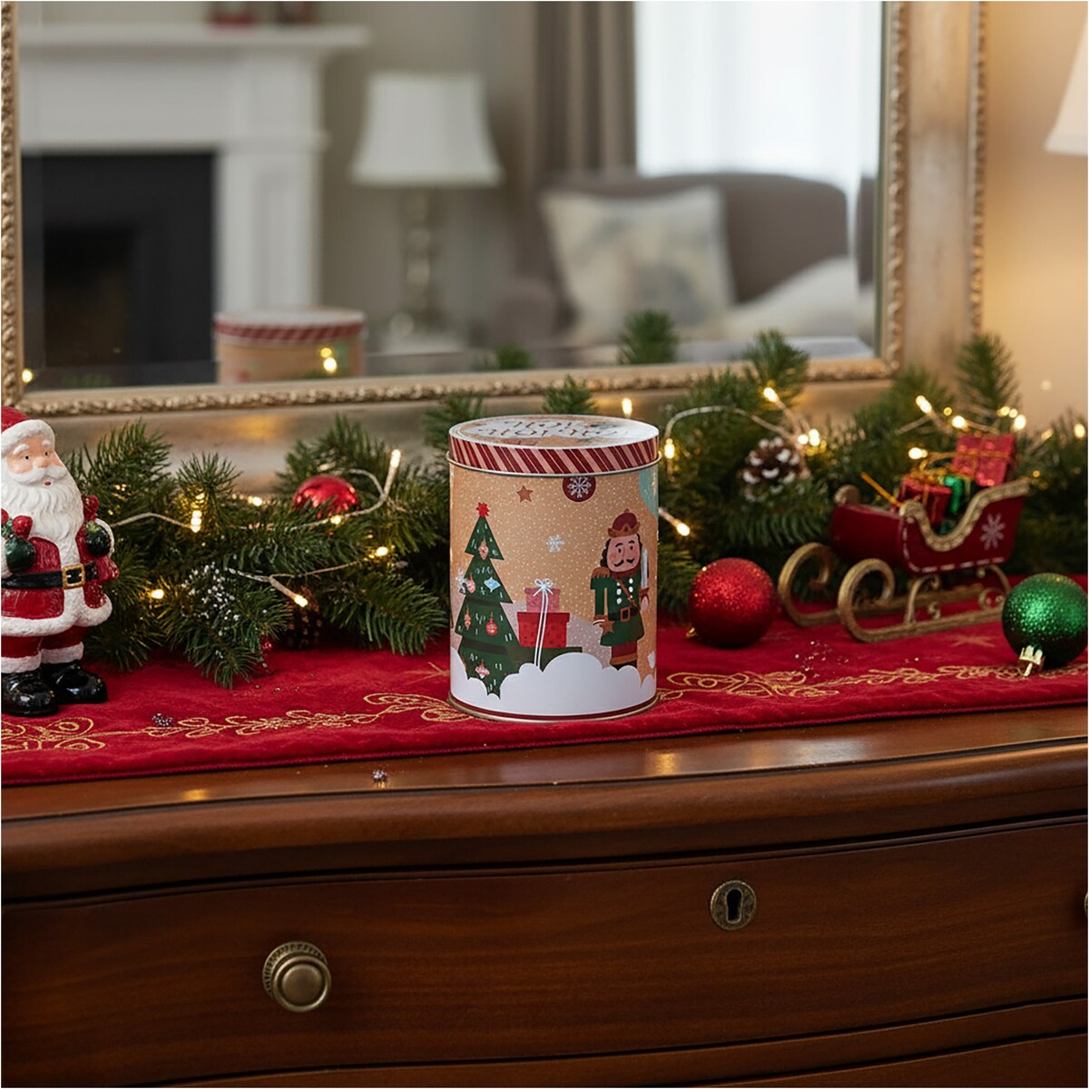 Puszka Na Pierniki Ciastka Boże Narodzenie 10X14 Cm Świąteczna Dekoracyjna Cukierki Słodycze