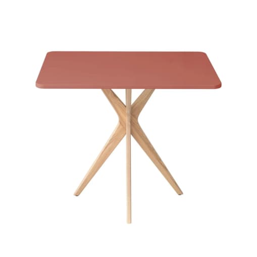 Stół CUTTI 55x80 koralowy/jesion
