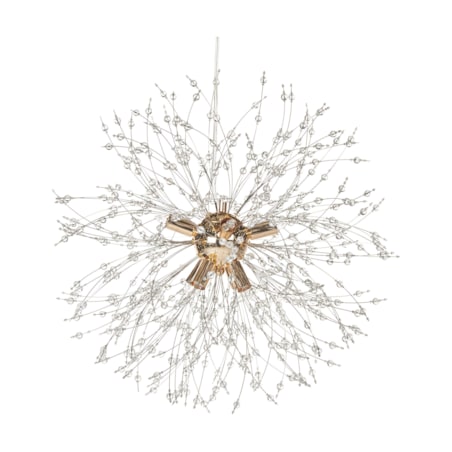 Lampa wisząca kryształowa złota TOROLA