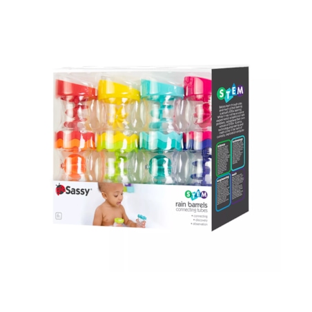 Kubeczki do kąpieli, zestaw zabawek do wody, 8 szt., 6 m+, Sassy