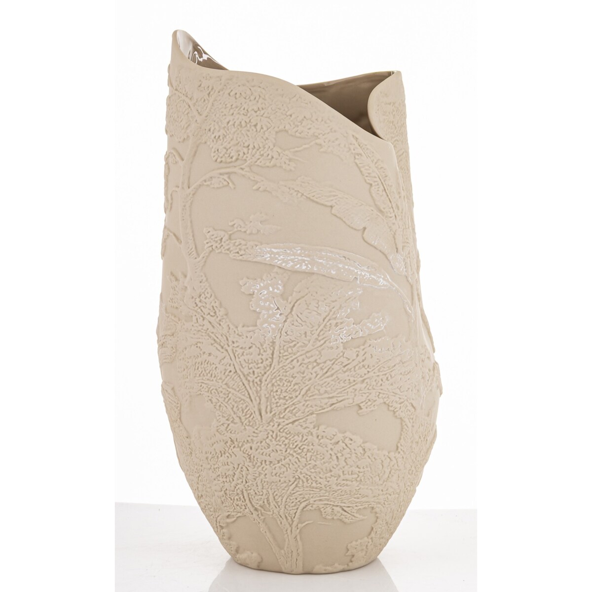 Wazon porcelanowy 36x19x16 cm MELINDA beżowa