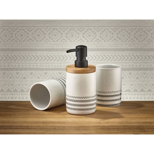 Kleine Wolke Alva Kubek łazienkowy czarny biały