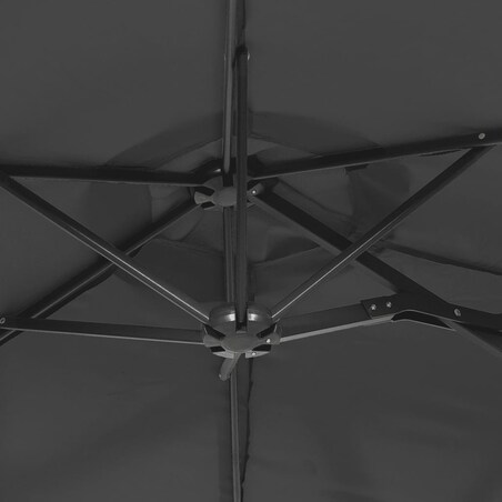 vidaXL Podwójny parasol ogrodowy, antracytowy, 316x145 cm