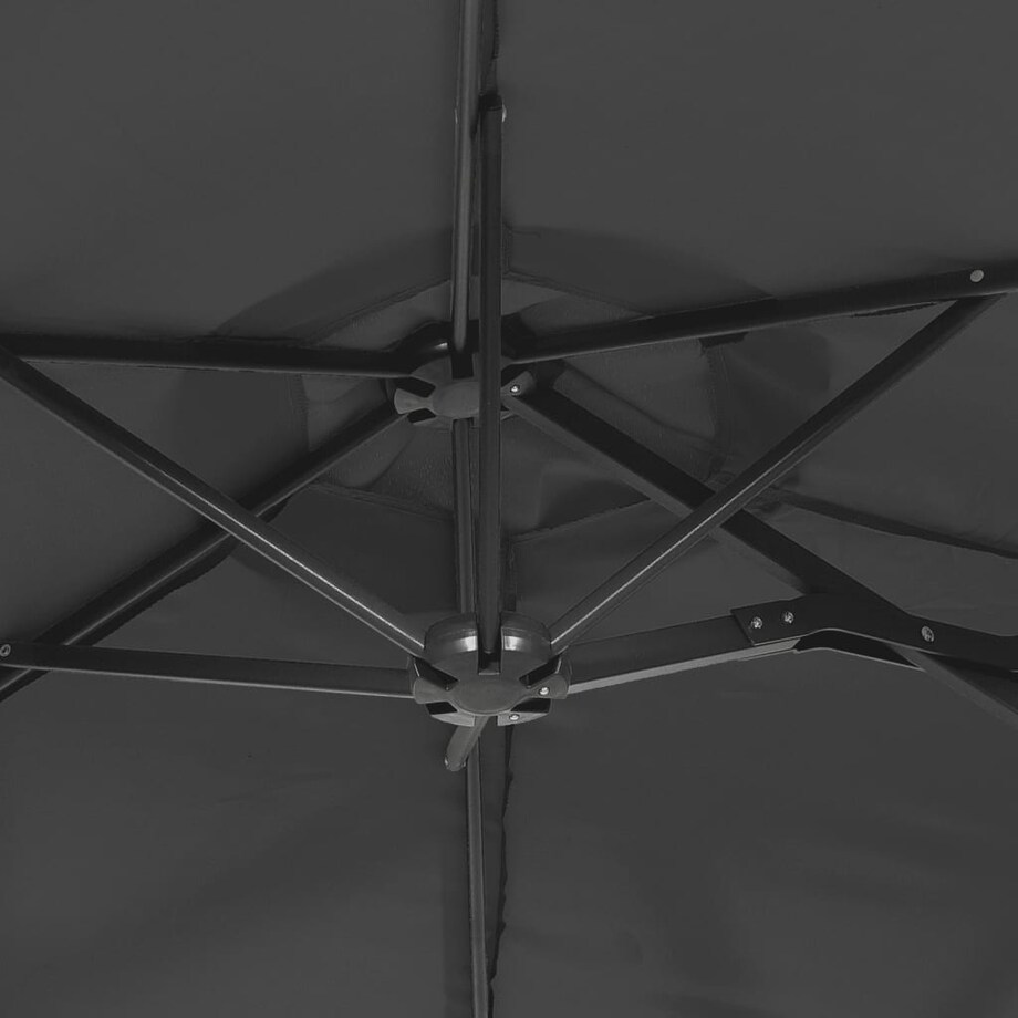 vidaXL Podwójny parasol ogrodowy, antracytowy, 316x145 cm