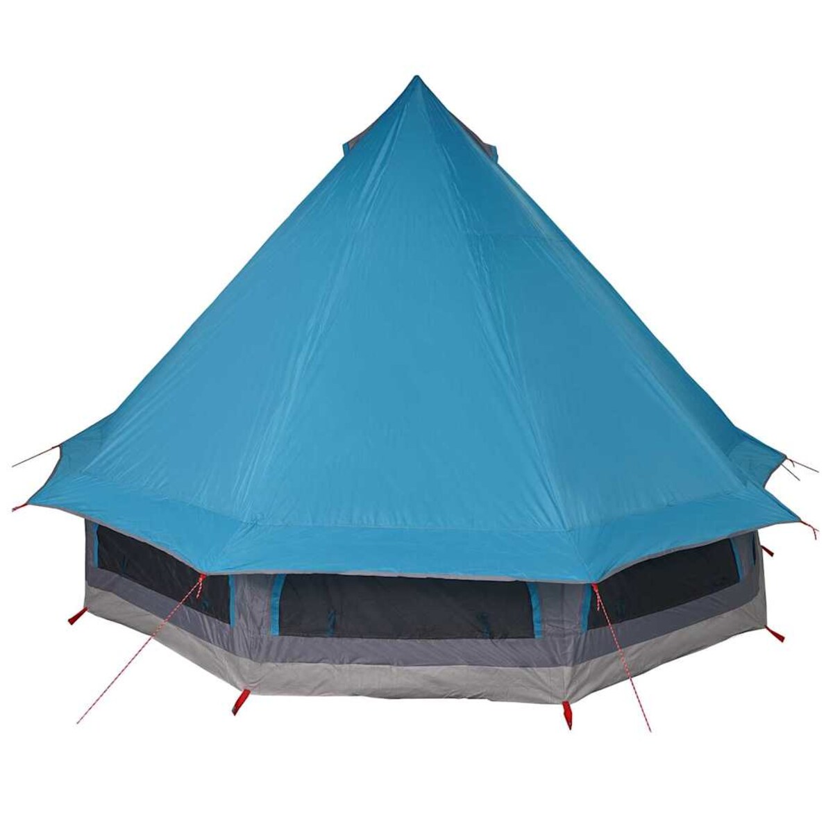 vidaXL Rodzinny namiot tipi z dachem Niebieski 404 x 370 x 270 cm