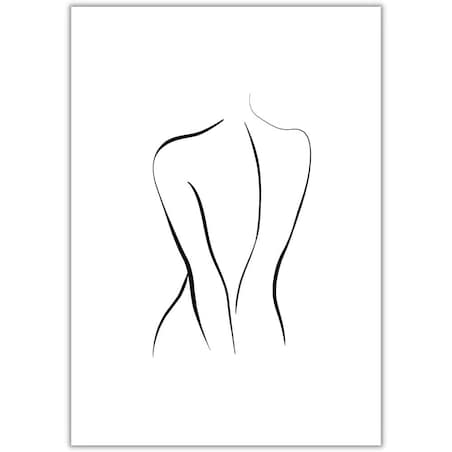 plakat line art mystery lady 4 50x70 cm