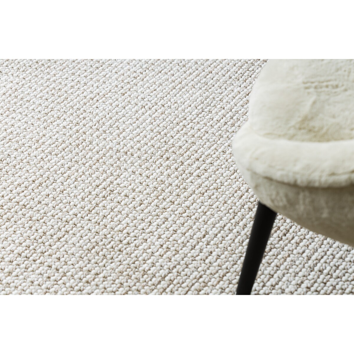 Dywan CASABLANCA LOOP koło biały / beż koło 200 cm