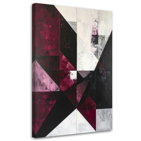 Obraz do salonu biura kuchni, Abstrakcja w odcieniach burgundu