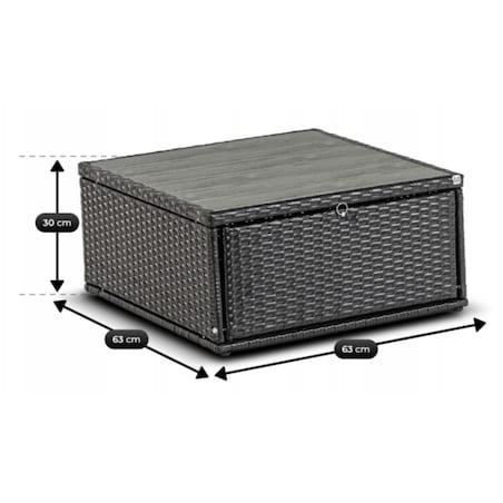 Zestaw Mebli Ogrodowych Składany Daszek Na Taras Ogród Czarny CALIENTE