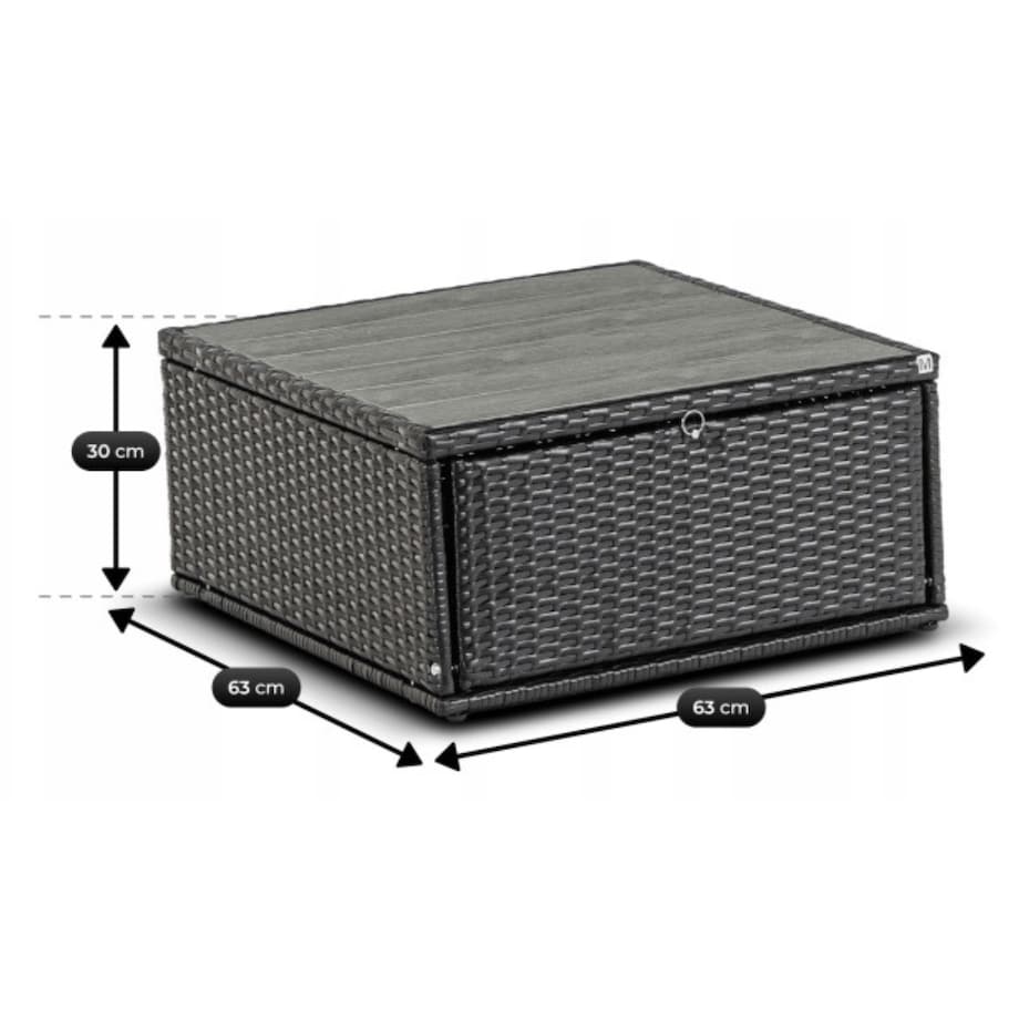 Zestaw Mebli Ogrodowych Składany Daszek Na Taras Ogród Czarny CALIENTE