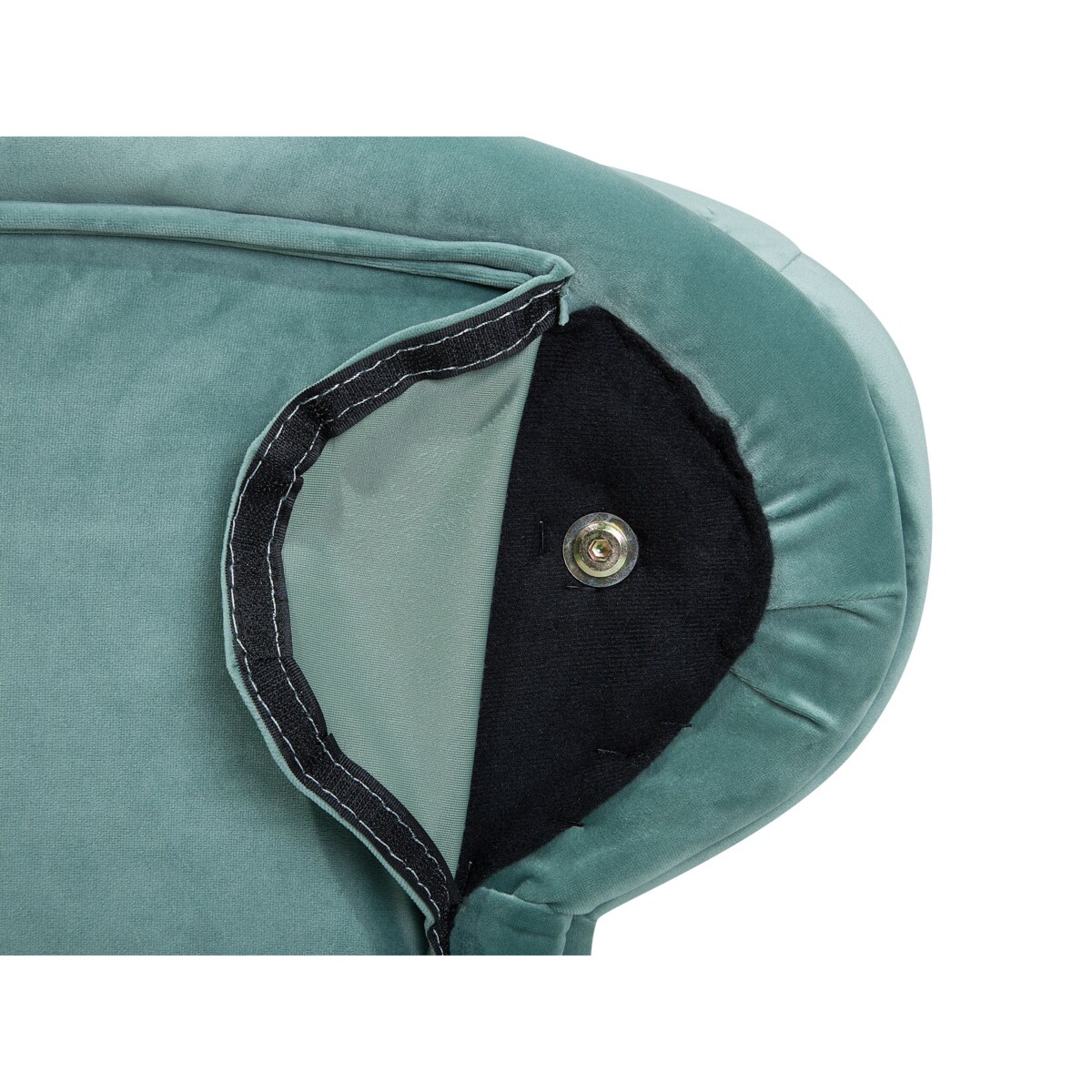 Szezlong welurowy lewostronny miętowy NIMES