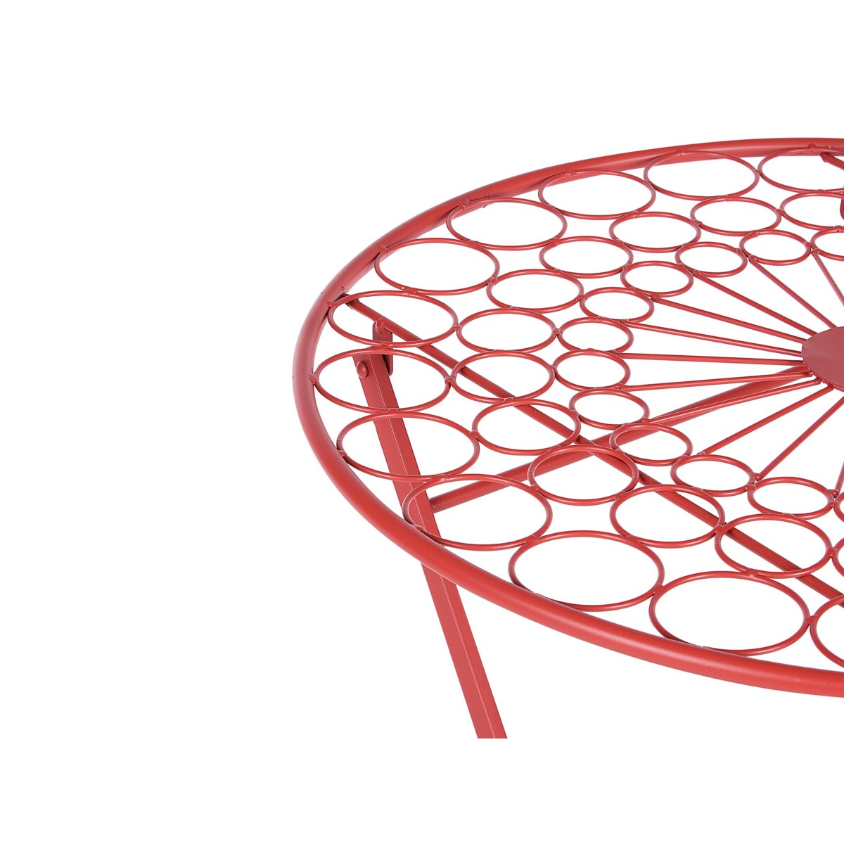 Zestaw mebli balkonowych metalowy czerwony SCARIO