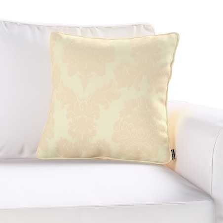 Poszewka Gabi na poduszkę 60x60 liście akantu na tle ecru