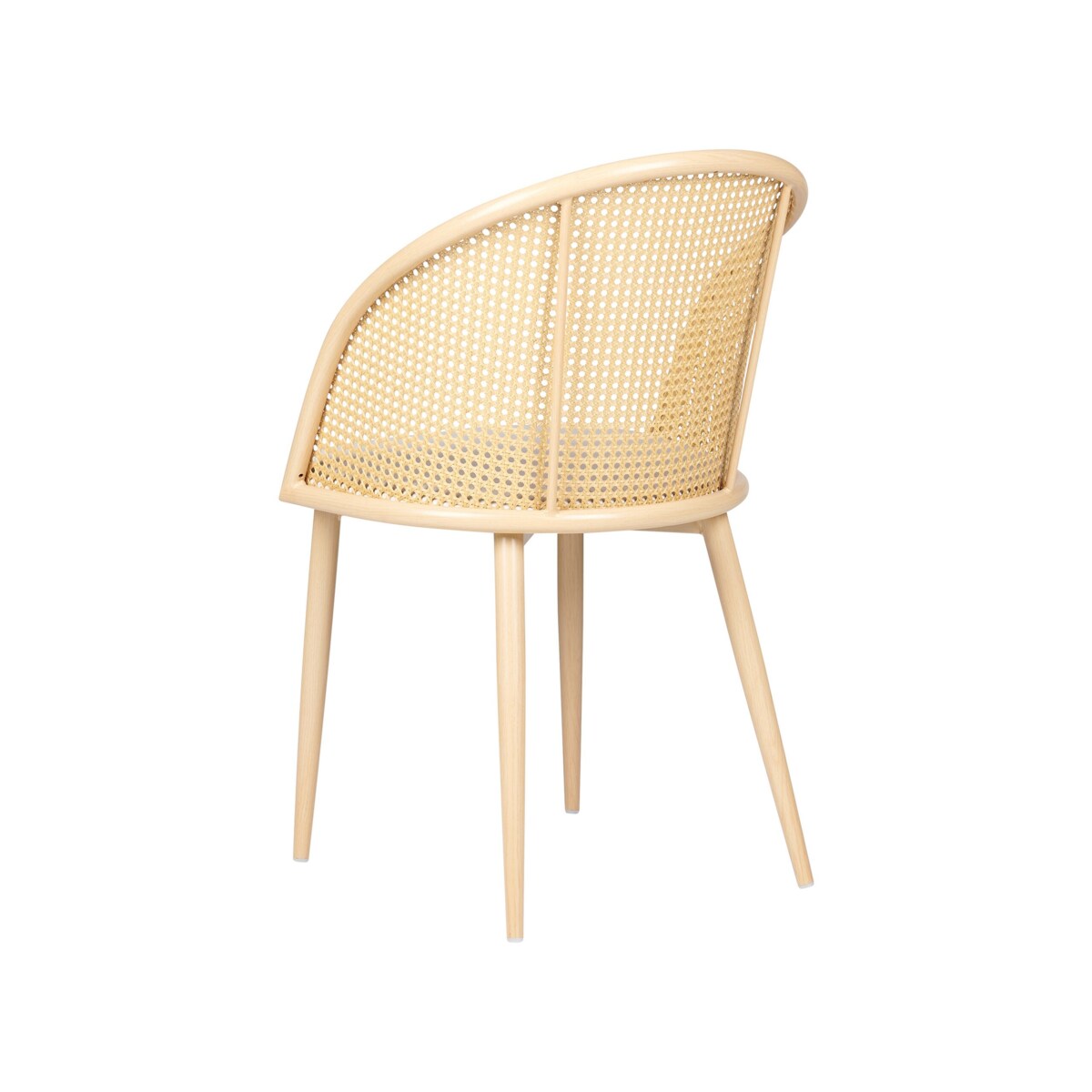 Zestaw 2 krzeseł do jadalni metalowy jasne drewno CORNELL