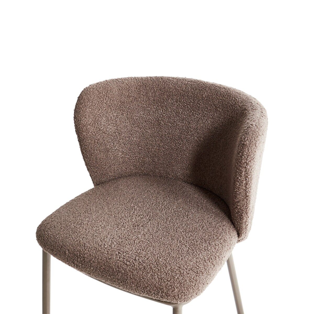 Zestaw 2 krzeseł MINA II Boucle Jasnobrązowy