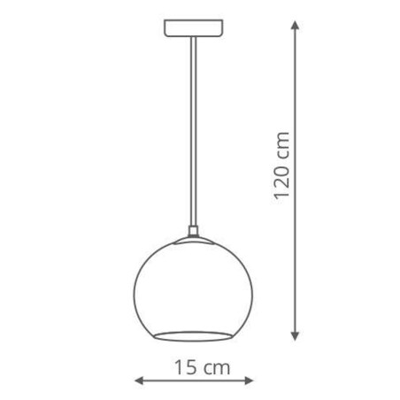 LAMPA wisząca RAME LP-2014/1P S Light Prestige metalowa OPRAWA zwis kula ball miedź
