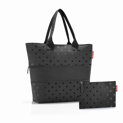 Torba SHOPPER E1 set #1, glossy dots black