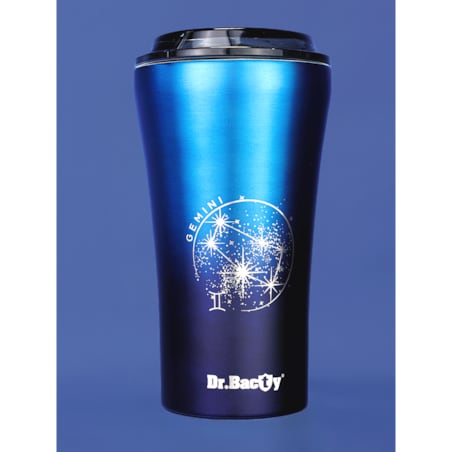Kubek termiczny na kawę Dr.Bacty Apollo 2.0 - "Bliźnięta" - 360 ml - Monaco Blue