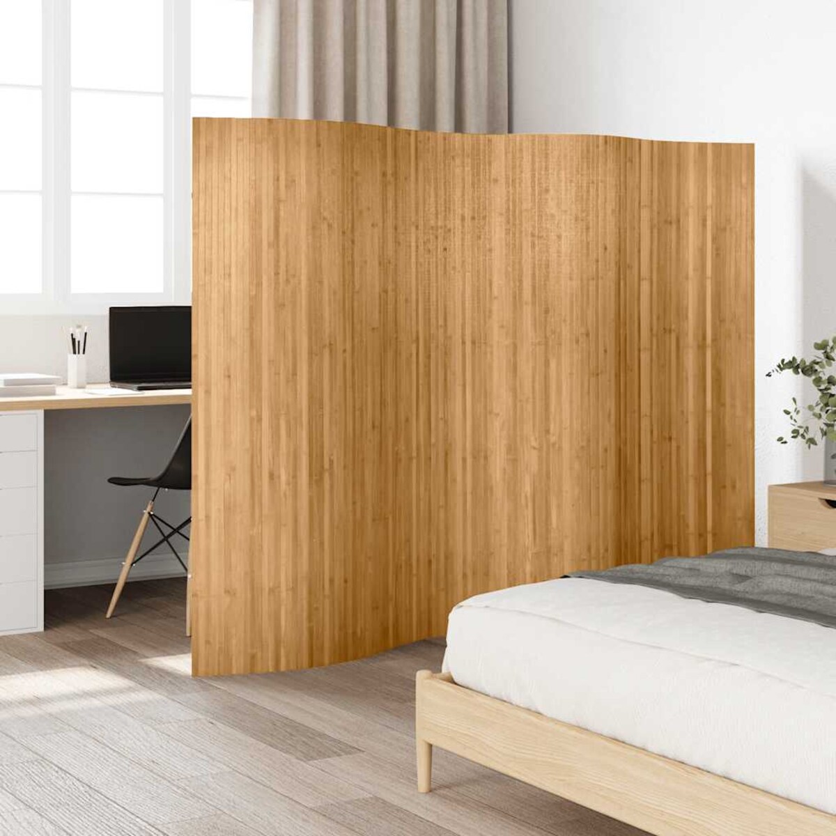 vidaXL Parawan z naturalnego bambusa, 250 x 165 cm