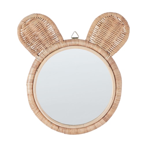 Lustro ścienne 33 cm Naturalny ASHANTI