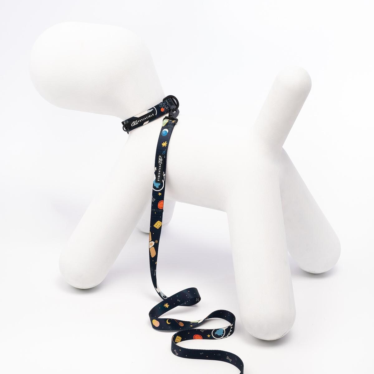 Obroża dla psa lub kota "I need space" - Szerokość taśmy: 38mm, Rozmiar: M