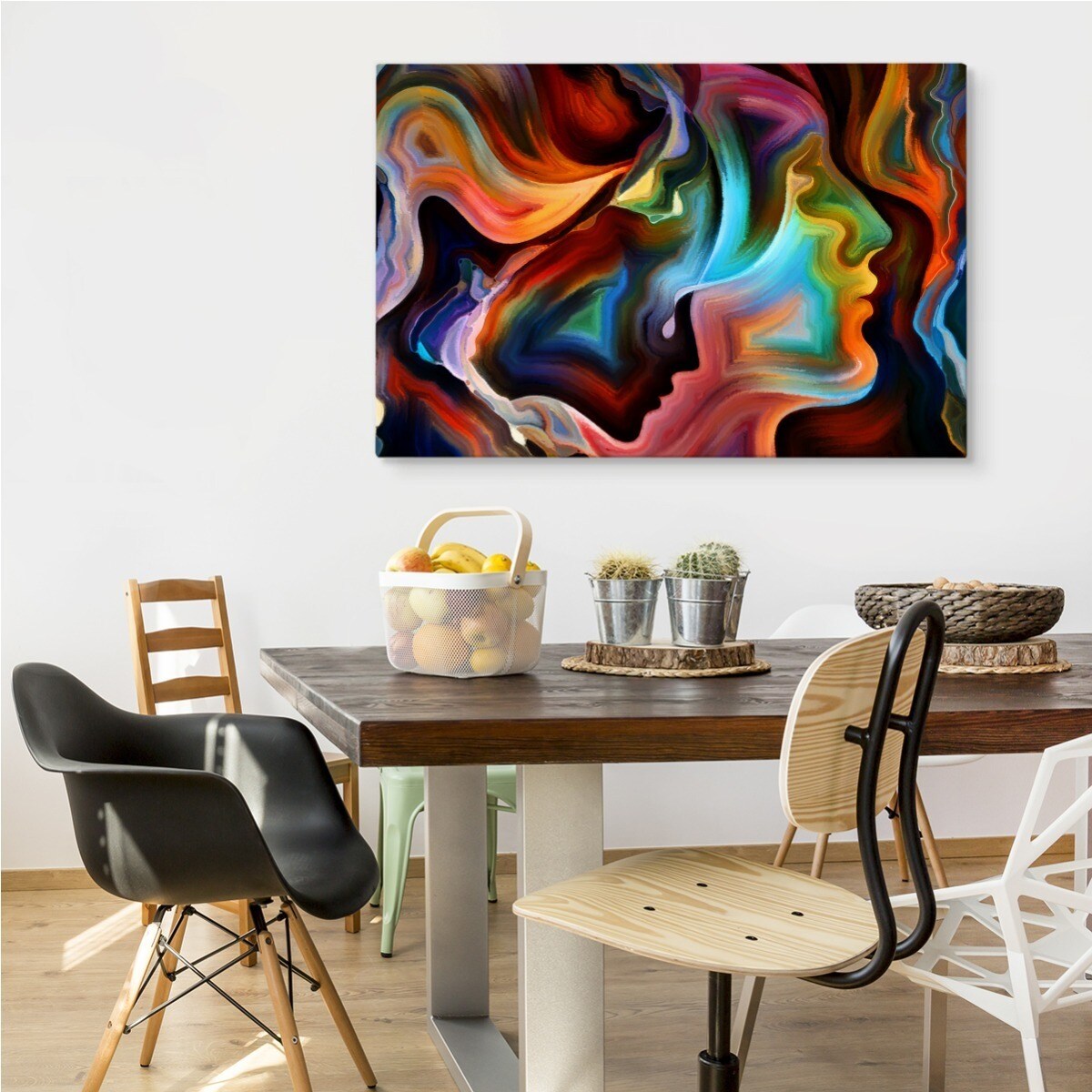 Obraz Na Płótnie Abstrakcyjne Twarze 120x80cm