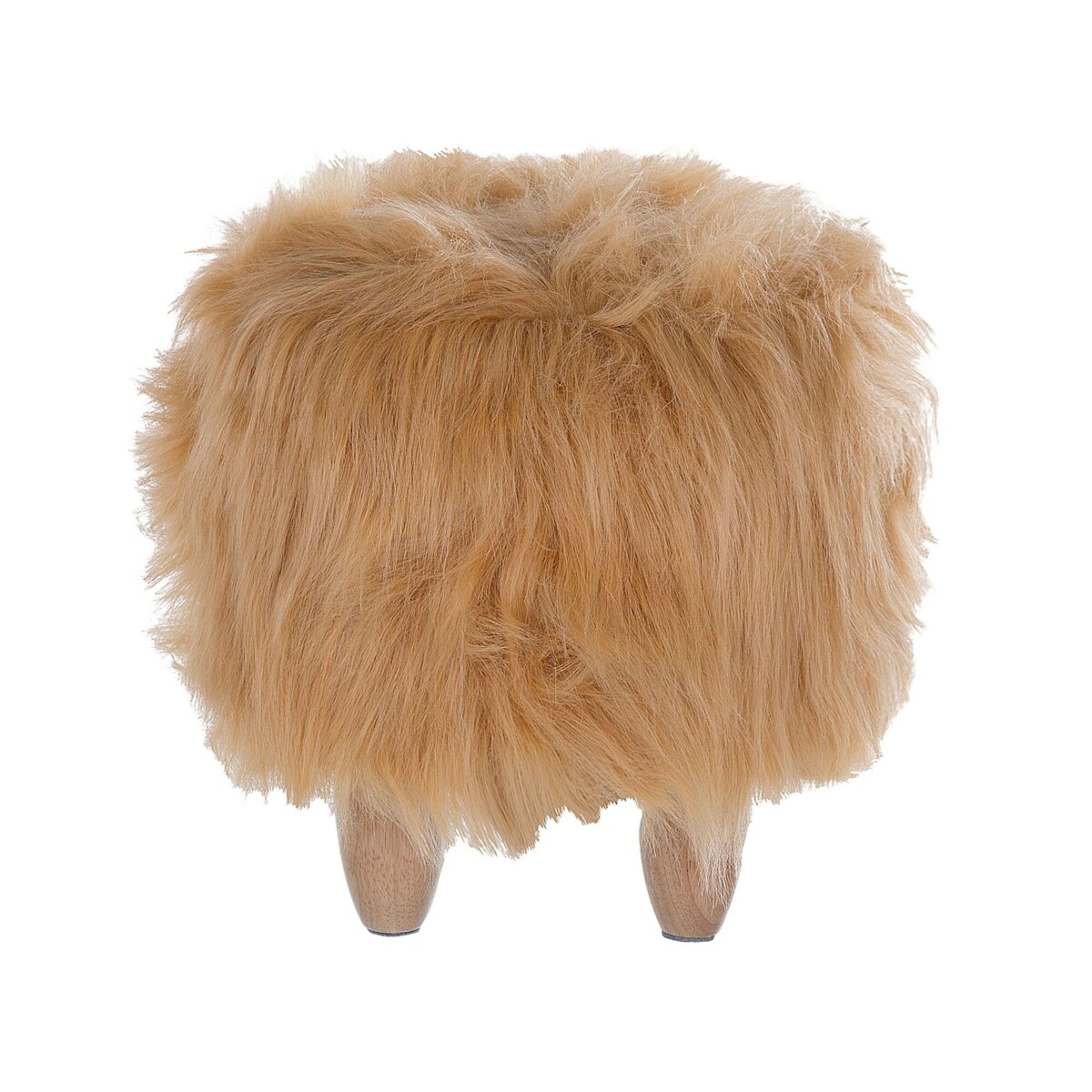 Pufa zwierzak futrzana beżowa WOOLLY