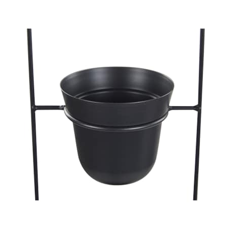 Kwietnik wiszący metalowy 18 x 12 x 62 cm czarny AGIOS