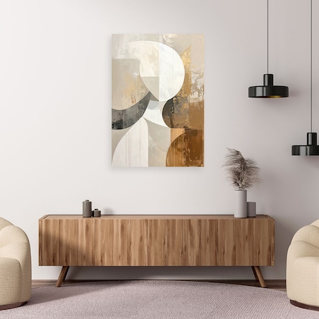 Obraz do salonu sypialni kuchni biura loftu, Beżowa abstrakcja tekstura w stylu boho 60x90cm