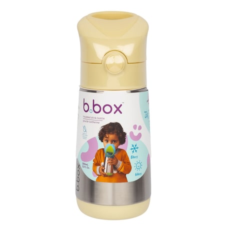 Butelka termiczna dla dzieci ze słomką 350 ml Lemon Twist b.box