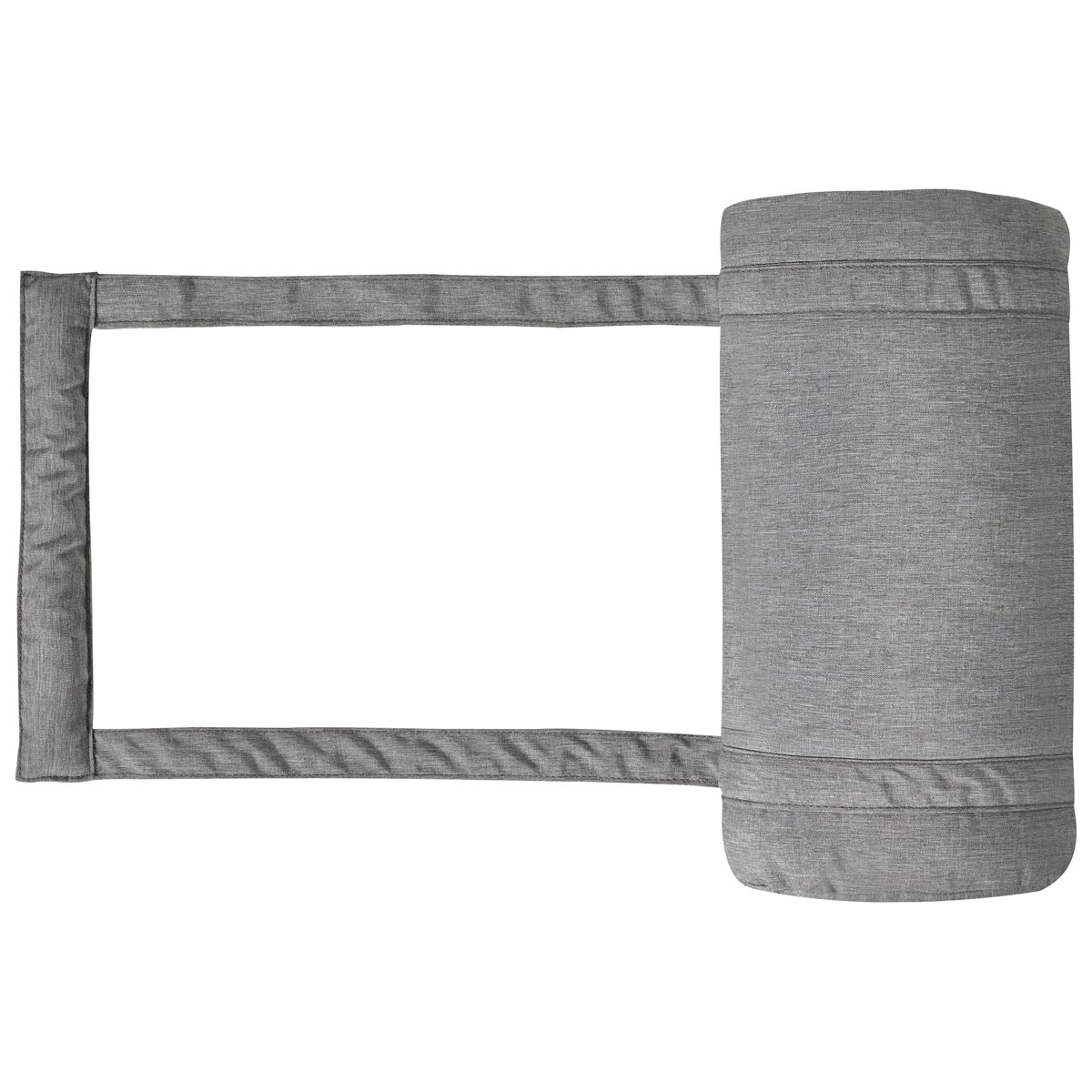 Poduszka na leżak ogrodowy CESANA PREMIUM 192 x 56 cm Szary melanż