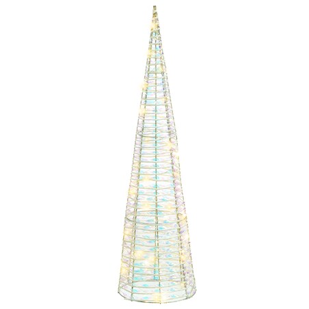 Zestaw 3 dekoracji świątecznych LED SONDER 40/60/80 cm Choinka Biały