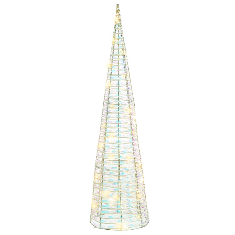 Zestaw 3 dekoracji świątecznych LED SONDER 40/60/80 cm Choinka Biały