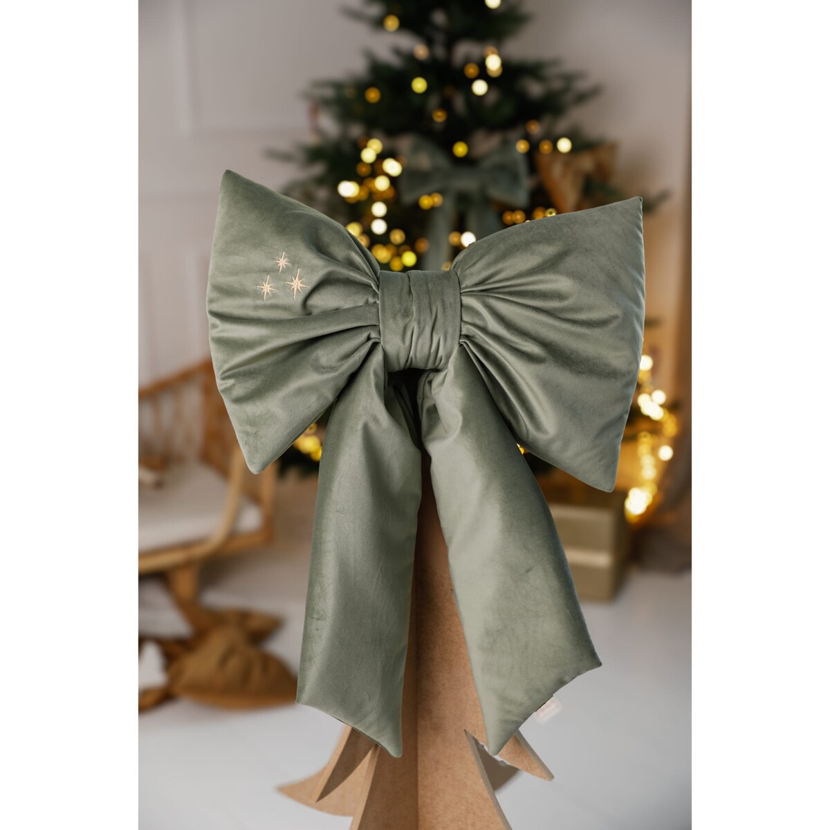 Kokarda Świąteczna Delux Forest Green - L