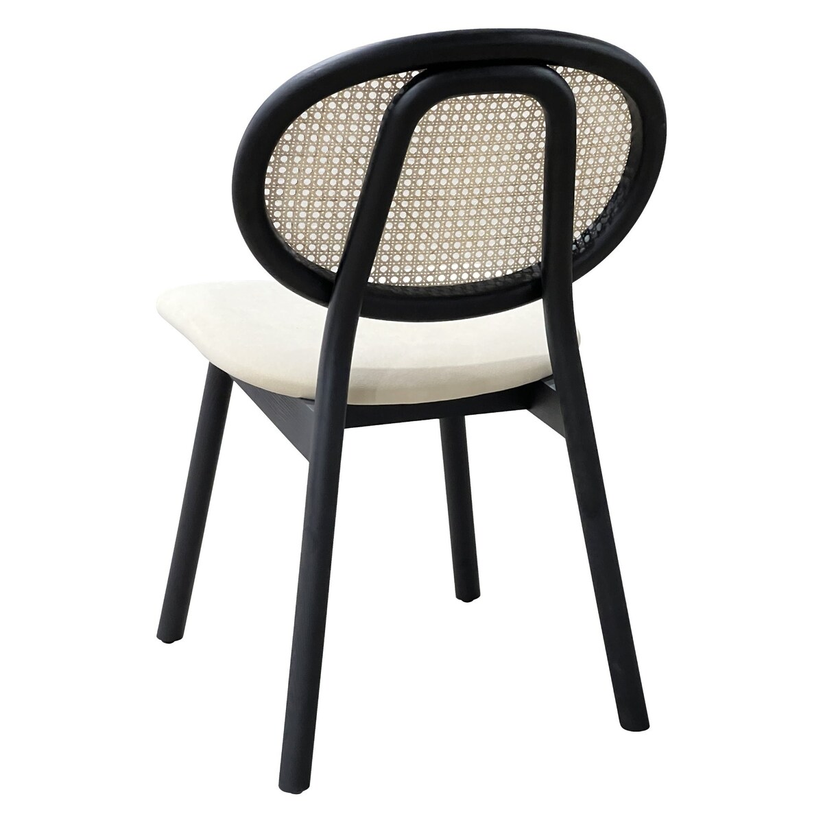 Krzesło drewniane z plecionką wiedeńską czarne