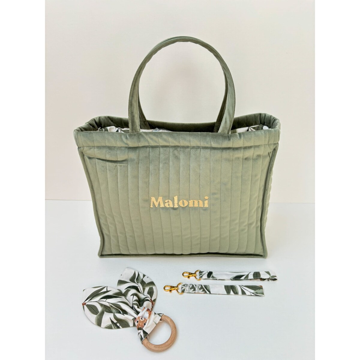 Pikowana torba do wózka Forest Green