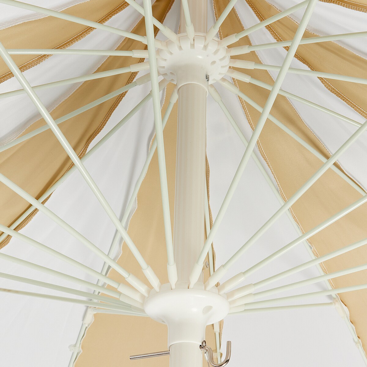 Parasol ogrodowy 245 cm MINOA Biały/ beżowy