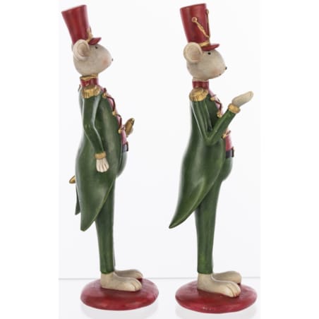 Dekoracja - para myszek we frakach i cylindrach 21x7,5x6 cm TOPI