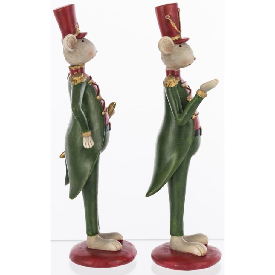 Dekoracja - para myszek we frakach i cylindrach 21x7,5x6 cm TOPI