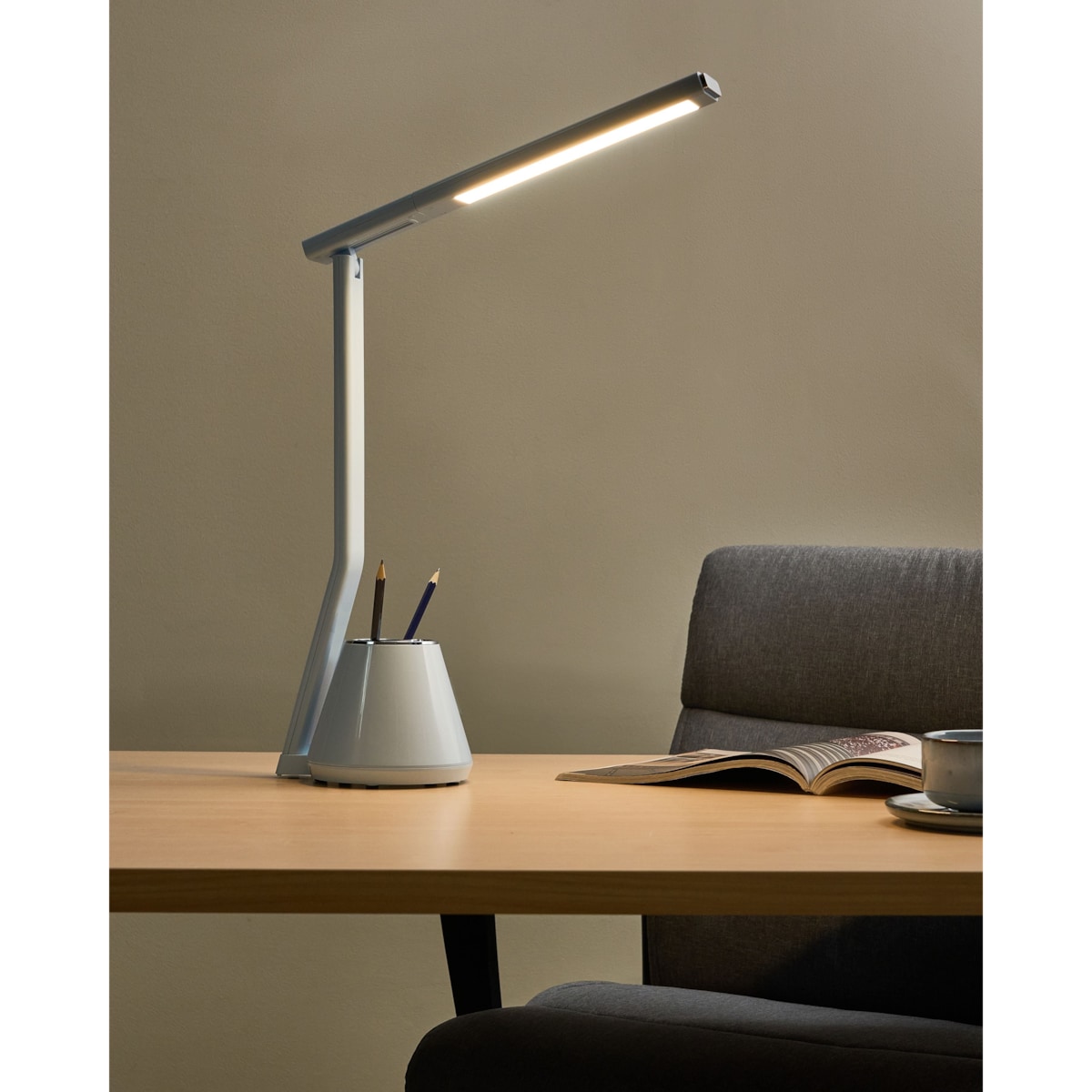 Lampa biurkowa LED DENEB Ze ściemniaczem Błękitny