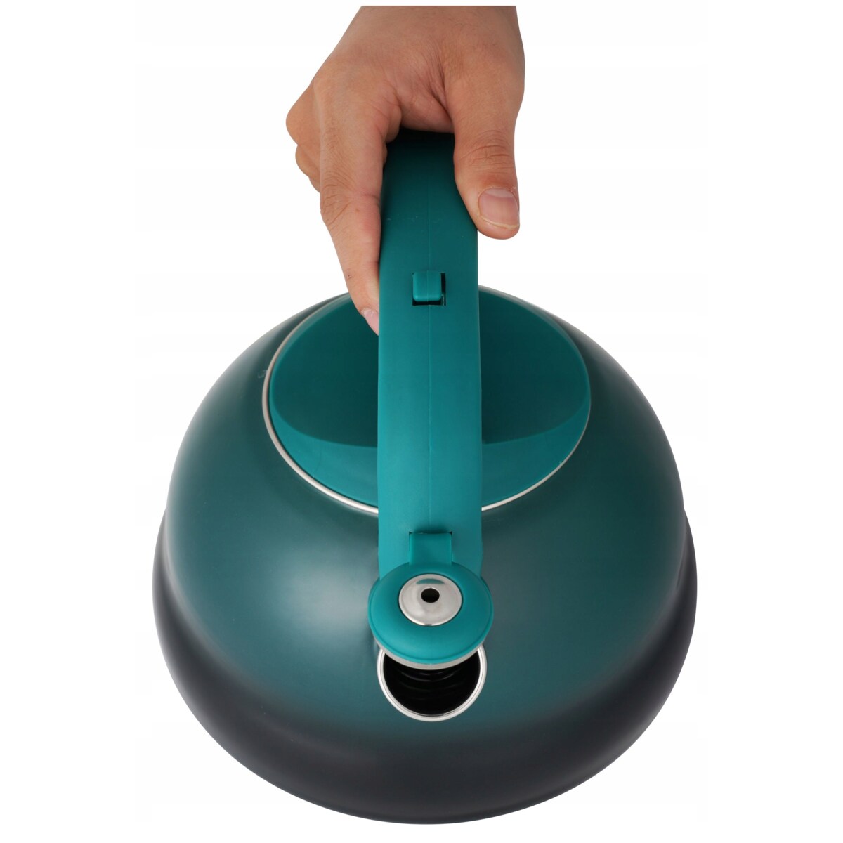 Czajnik Emaliowany Retro 2.2L Zielony Z Gwizdkiem Indukcja Gaz