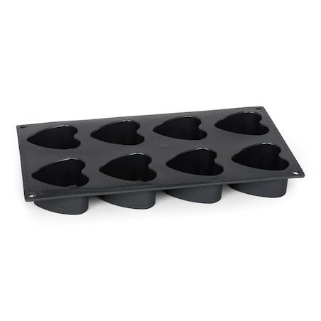 Silikonowa forma na 6 mini serc 29x17cm STARFLEX - Patisse