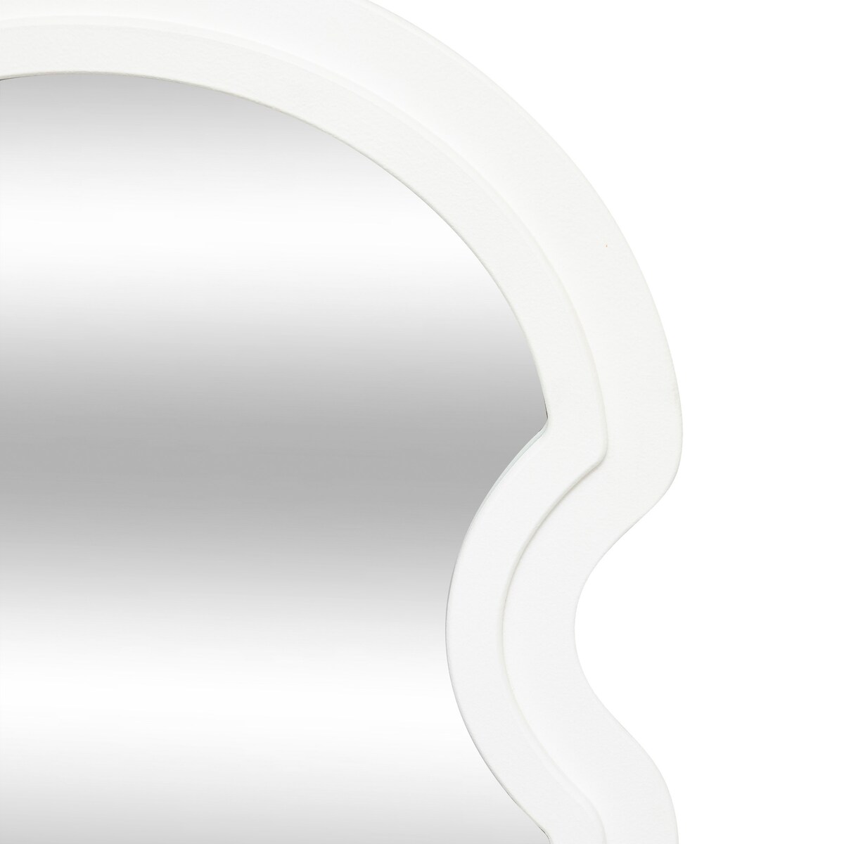 Lustro ścienne EMILY WAVE, 114 x 54 cm, kolor biały, MDF
