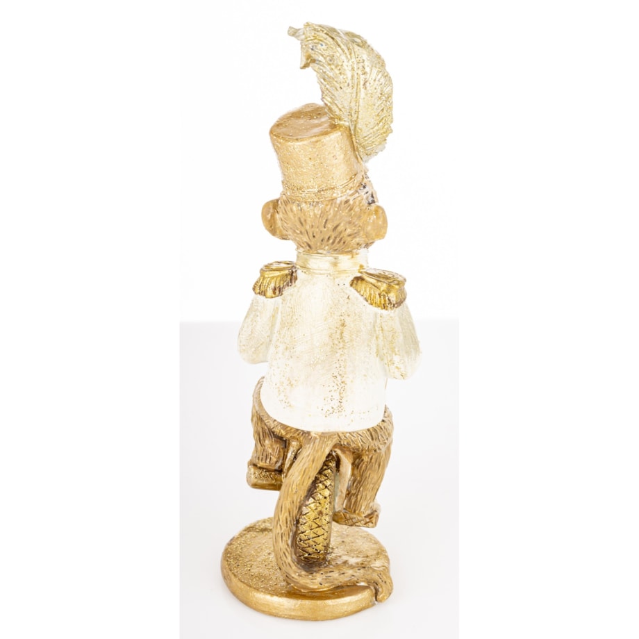 Dekoracja - figurka małpki 14x5,5x4,5 cm SCIMMIA z bębenkiem na monocyklu
