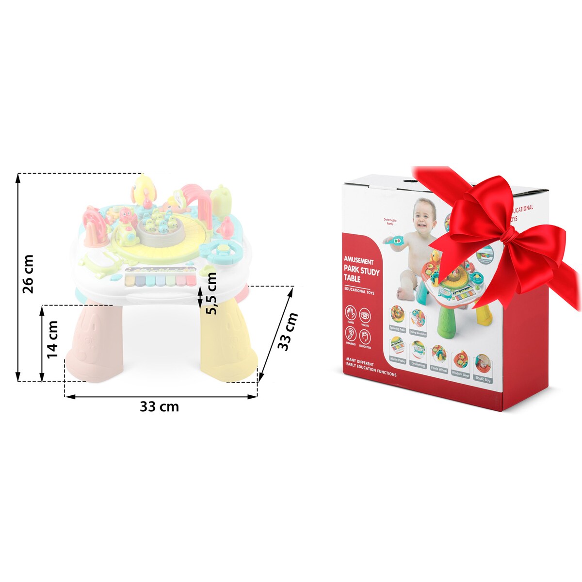 Stolik edukacyjny interaktywny 2w1 muzyka Ricokids