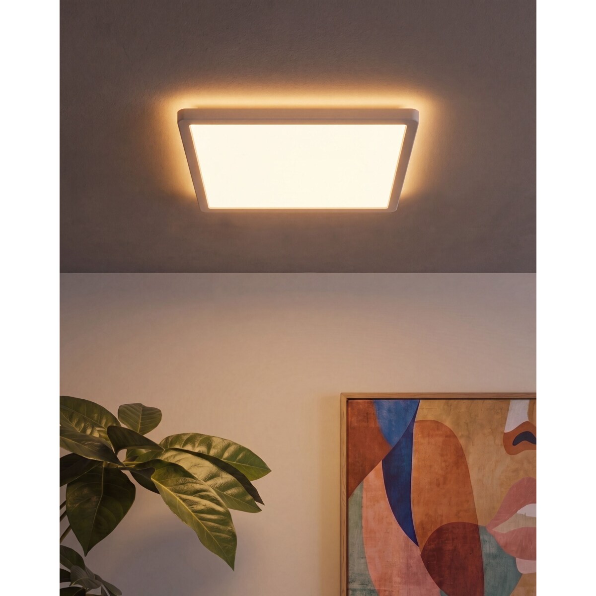 Lampa sufitowa LED TIVORA Z pilotem Ze ściemniaczem Biały