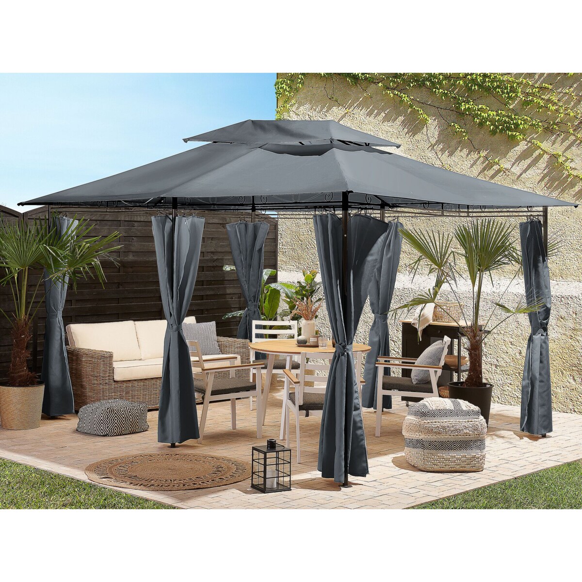 Pawilon ogrodowy 300 x 400 cm ciemnoszary COLOS