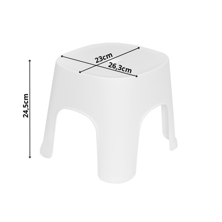 Krzesełko dla dzieci plastikowe białe stołek siedzisko